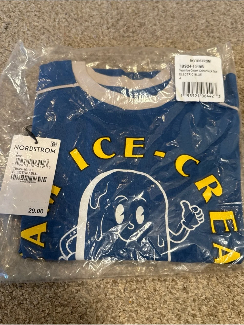 Tiny Tribe Kids Team Ice Cream Color Block Cotton Graphic T-shirt